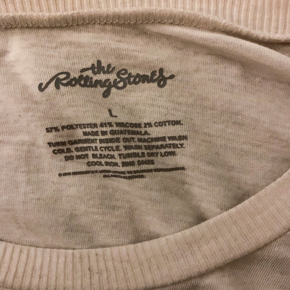 SOLD The Rolling Stones Retro White, Pink & Blue Graphic Tee - Picture 3 of 3